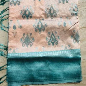 Silver Pattu - Peach Color