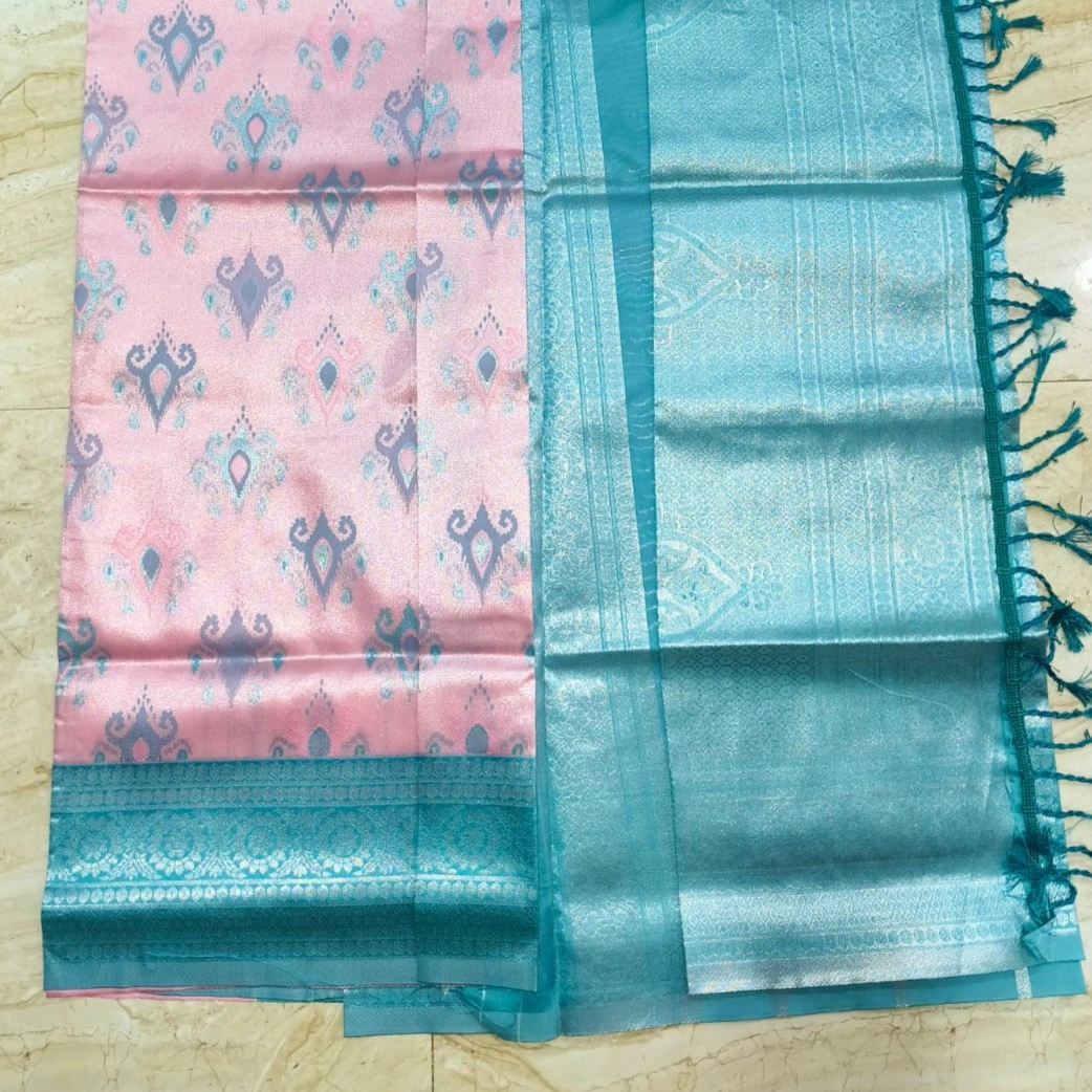 Silver Pattu - Light Pink - Image 3