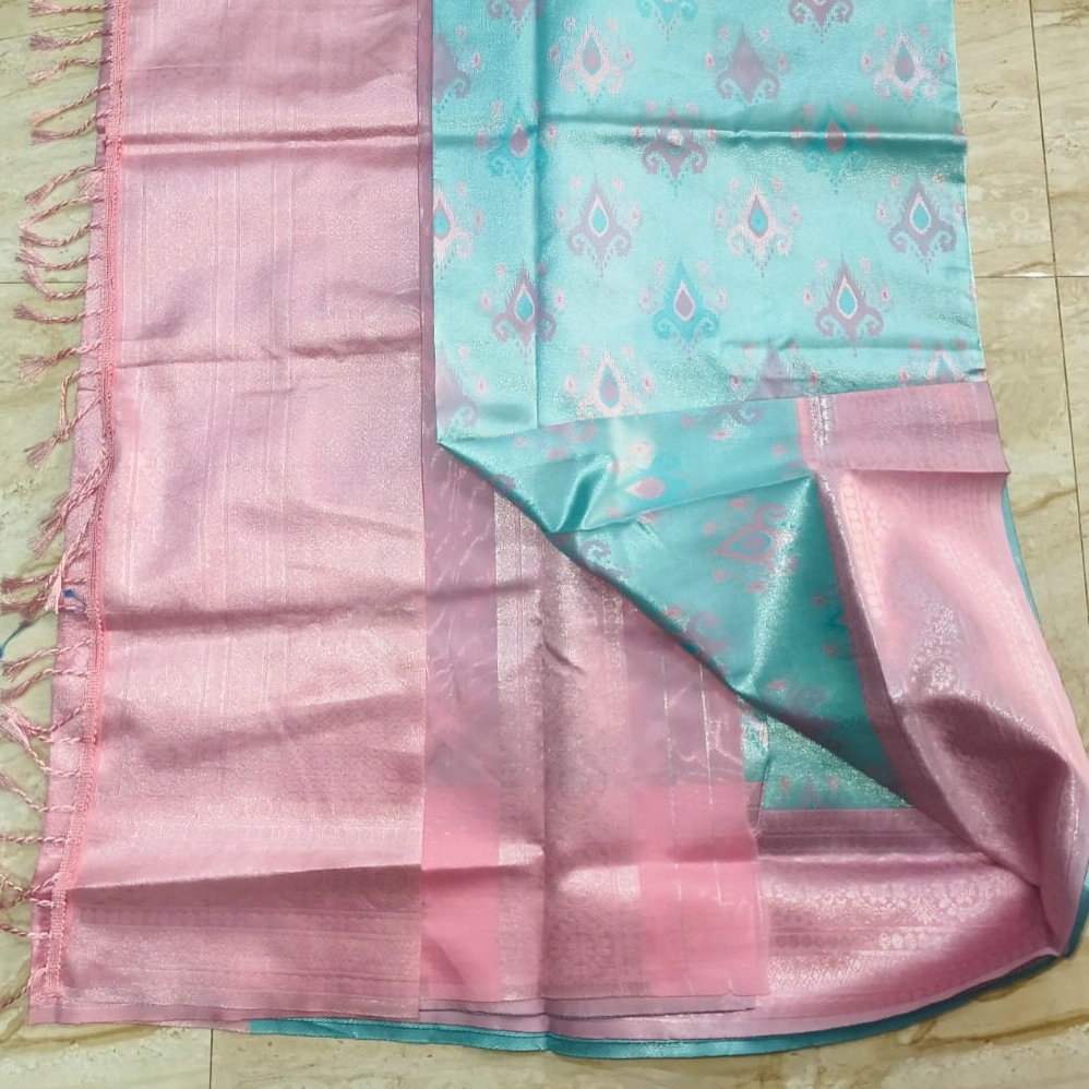 Silver Pattu - Pink - Image 2