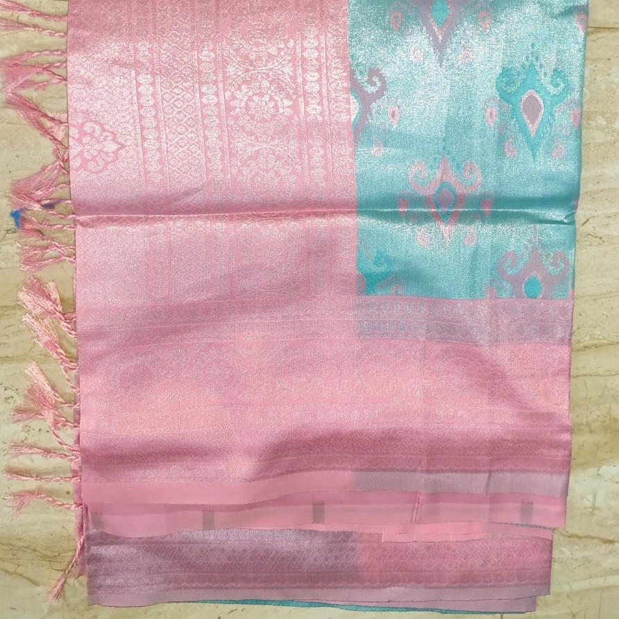 Silver Pattu - Pink - Image 3