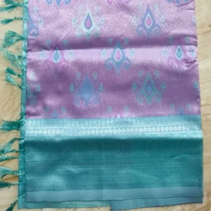 Silver Pattu - Violet
