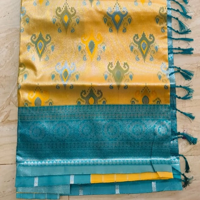 Silver Pattu - Yellow