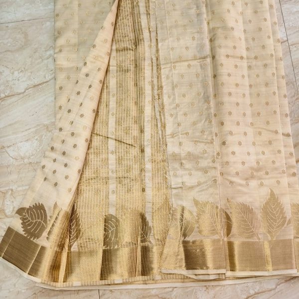 Ethnic Fancy Saree - Gold Tone - Image 3