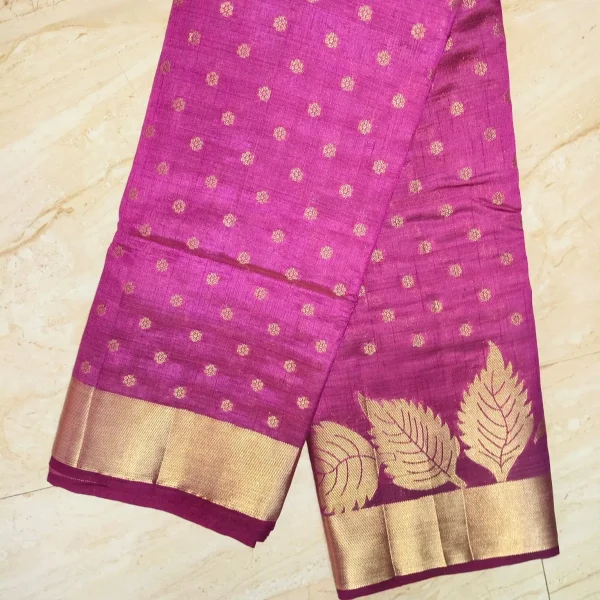 Ethnic Fancy Saree - Pink - Image 3