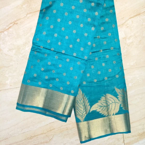 Ethnic Fancy Saree - Blue - Image 2