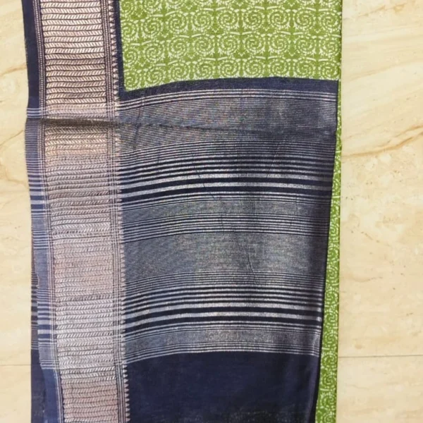 Moonga Tussar Silk - Green - Image 3